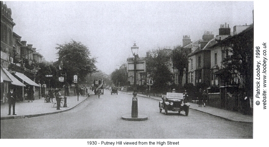 Putney Hill - 1930 viewed from the High Street