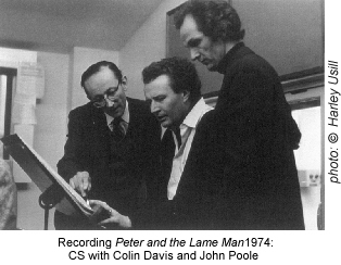 Shaw and Colin Davis in recording studio